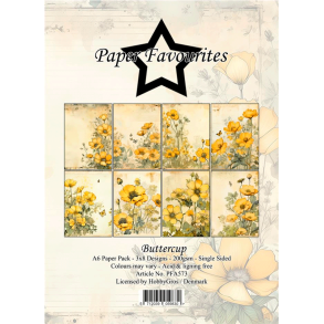 Paper Favourites - Blok A6 - Buttercup / Sm�rblomst