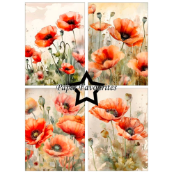 Paper Favourites - Blok A6 - Poppy / Valmuer
