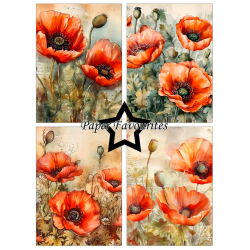 Paper Favourites - Blok A6 - Poppy / Valmuer