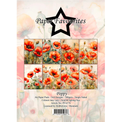 Paper Favourites - Blok A6 - Poppy / Valmuer