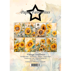 Paper Favourites - Blok A6 - Vintage Sunflower / Gammeldags solsikke