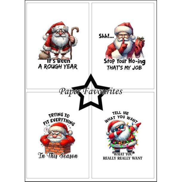 Paper Favourites - Blok A6 - Sarcastic Santa / Sarkastisk julemand