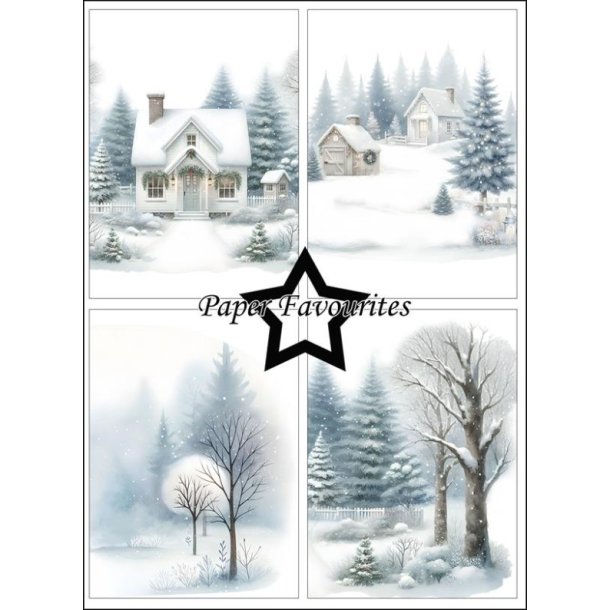 Paper Favourites - Blok A6 - Snow Forest / Snedkket skov