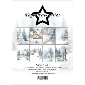 Paper Favourites - Blok A6 - Snow Forest / Sned�kket skov
