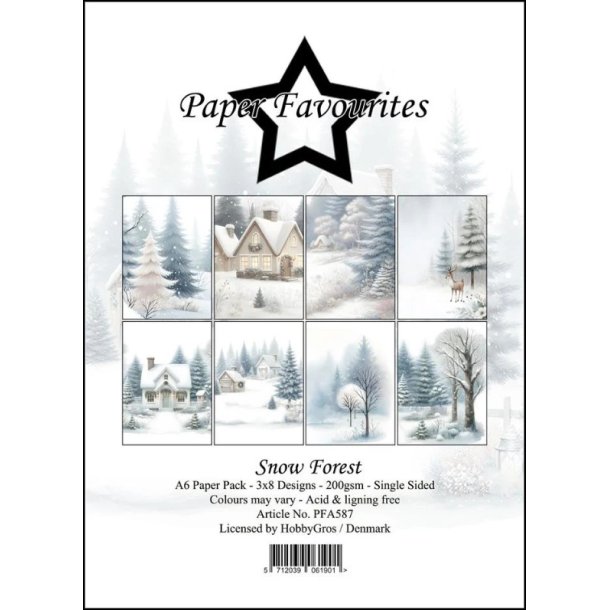 Paper Favourites - Blok A6 - Snow Forest / Snedkket skov