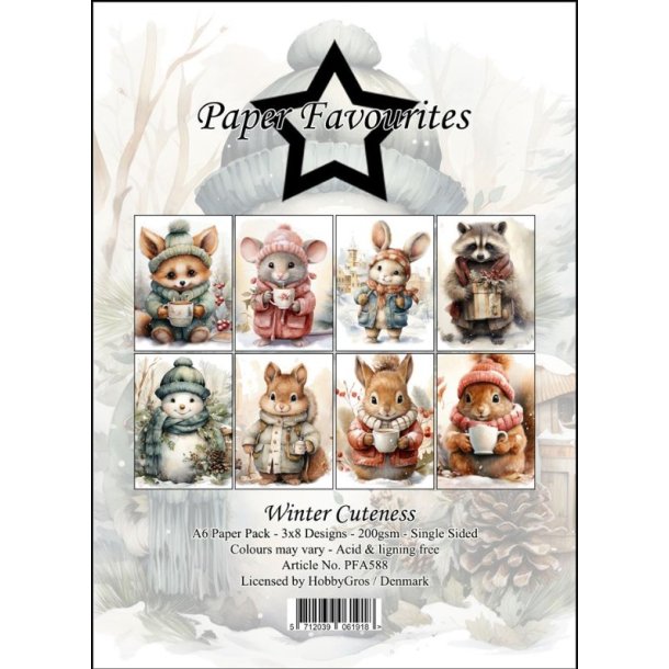 Paper Favourites - Blok A6 - Winter Cuteness / Vinter nuttet