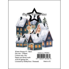 Paper Favourites - Die-Cuts - Winter Houses #1 / Vinterhuse #1