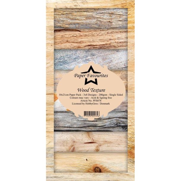 Paper Favourites - Blok Slim Card - Wood Texture / Tr