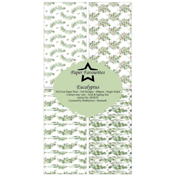 Paper Favourites - Blok Slim Card - Eucalyptus / Eukalyptus