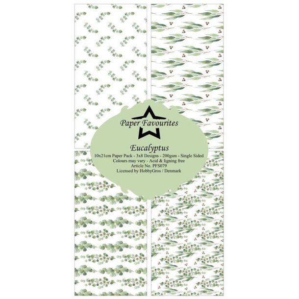 Paper Favourites - Blok Slim Card - Eucalyptus / Eukalyptus