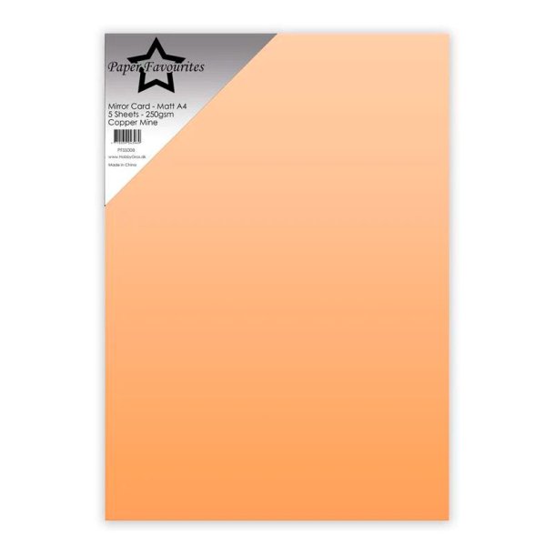 Paper Favourites - Mirror Card Mat- 250g - A4 - Copper Mine
