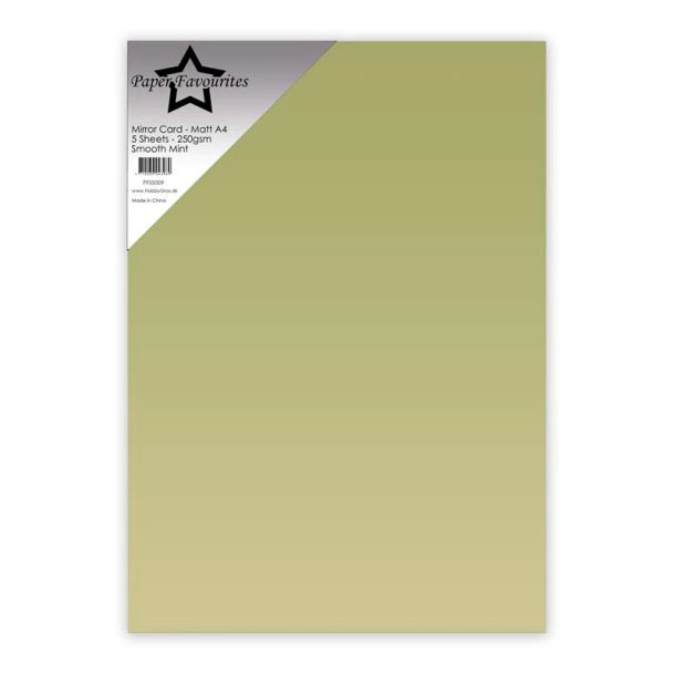 Paper Favourites - Mirror Card Mat- 250g - A4 - Smooth Mint