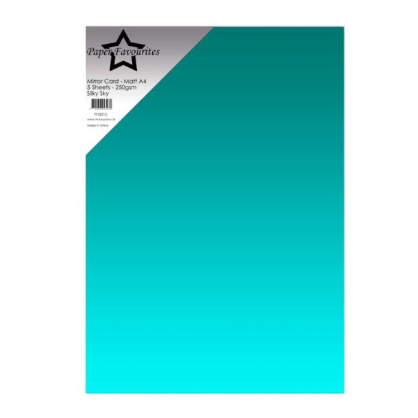Paper Favourites - Mirror Card Mat- 250g - A4 - Silky Sky
