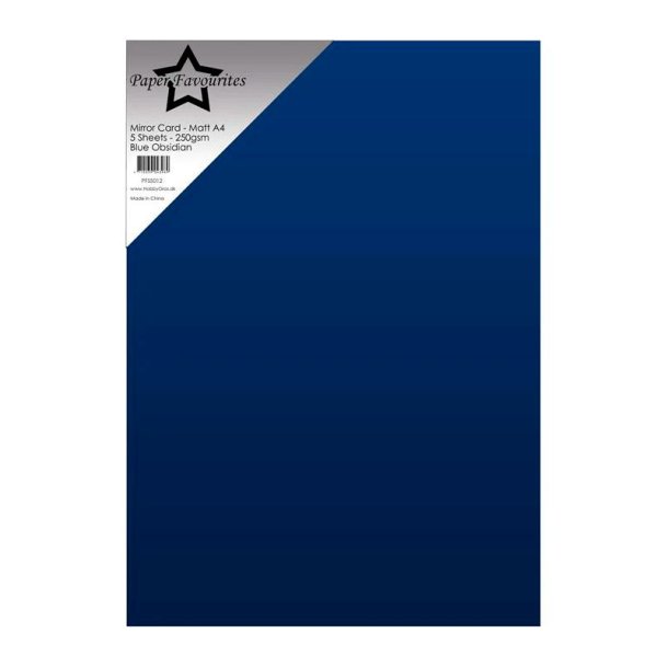 Paper Favourites - Mirror Card Mat- 250g - A4 - Blue Obsidan