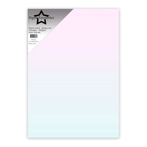 Paper Favourites - Mirror Card Glossy- 250g - A4 - Holo Waves