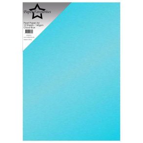 Paper Favourites - Pearl Paper - 140gr. - A4 - Cloud Blue