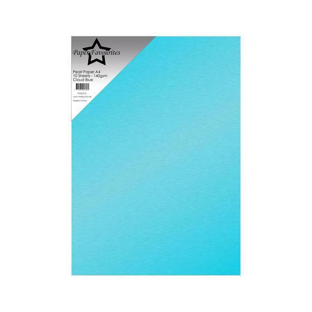 Paper Favourites - Pearl Paper - 140gr. - A4 - Cloud Blue