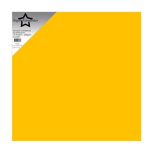 Paper Favourites - 30x30 Karton - Smooth - 10stk - Golden