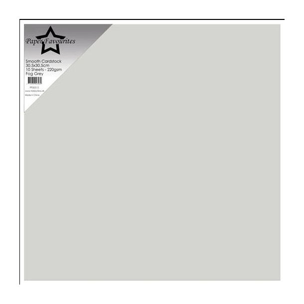 Paper Favourites - 30x30 Karton - Smooth - 10stk - Fog Grey