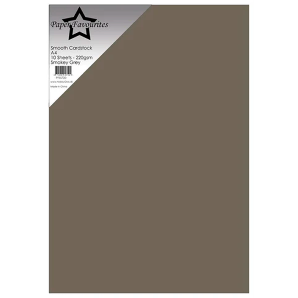 Paper Favourites - Smooth - 220g - A4 - Smokey Grey
