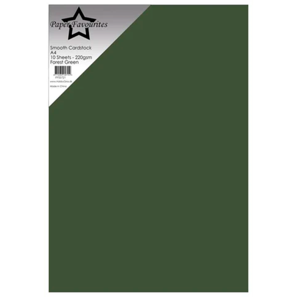 Paper Favourites - Smooth - 220g - A4 - Forest Green
