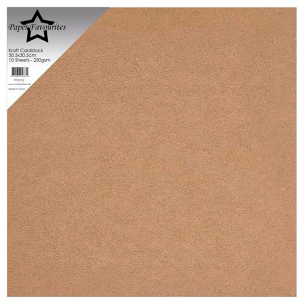 Paper Favourites - 30x30 cm - Kraft Cardstock - 10stk 