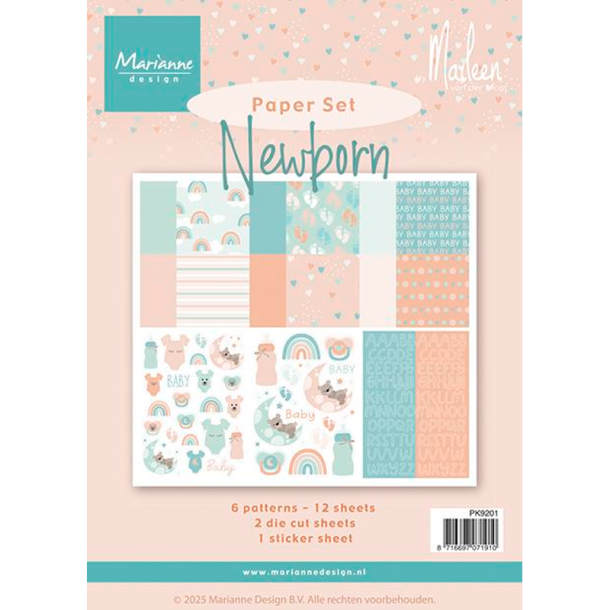Marianne Design - Blok A5 - New Born by Marleen / Nyfdt