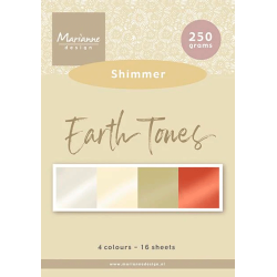 Marianne Design - Blok A5 - Earth tones - Shimmer / Jordtoner med glans