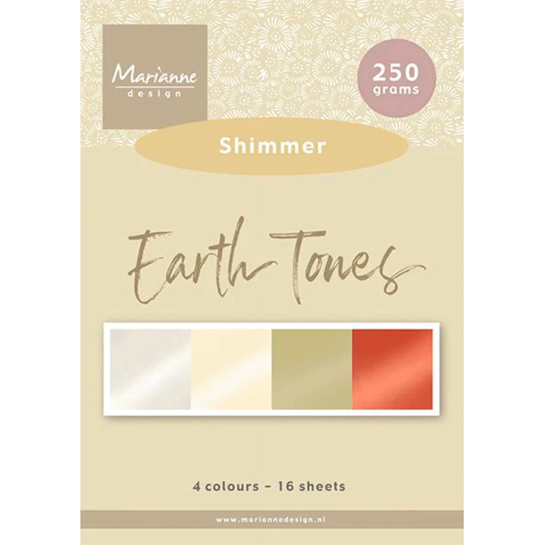Marianne Design - Blok A5 - Earth tones - Shimmer / Jordtoner med glans