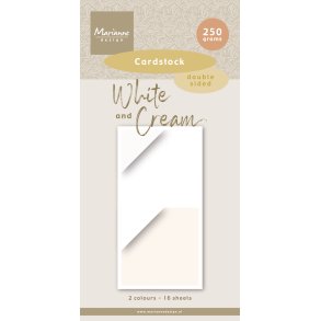 Marianne Design - Blok 15x30cm - White & Cream / Hvid og creme
