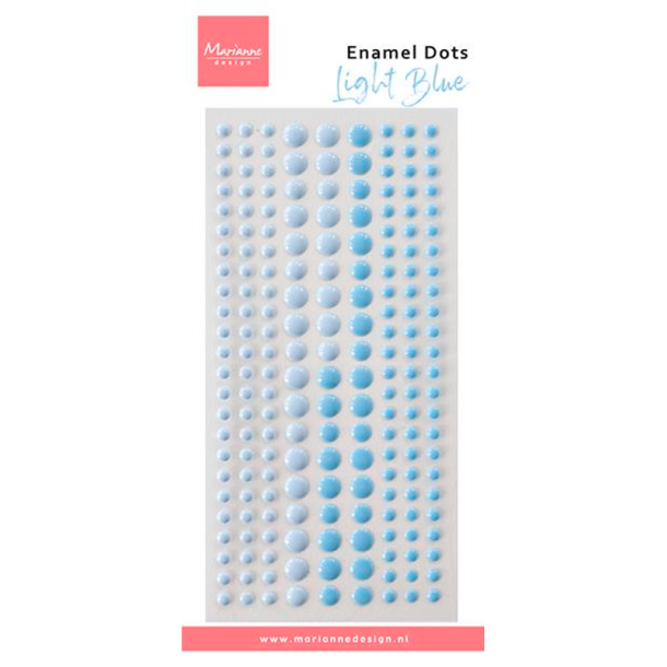 Marianne Design - Enamel Dots - Duotone Light Blue / Lysebl