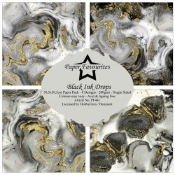 Paper Favourites - Blok 12" - Black Ink Drops