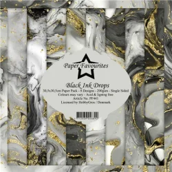 Paper Favourites - Blok 12" - Black Ink Drops