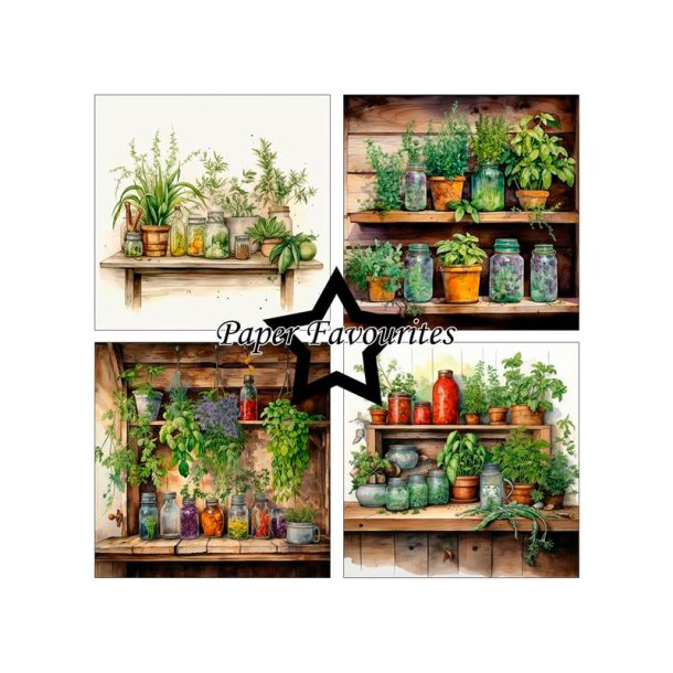 Paper Favourites - Blok 12" - Herbs - 200gsm - 8 ark