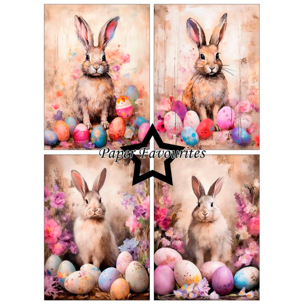 Paper Favourites - Blok A6 - Easter Bunny / P�skehare