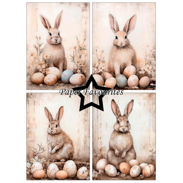 Paper Favourites - Blok A6 - Easter Bunny / P�skehare