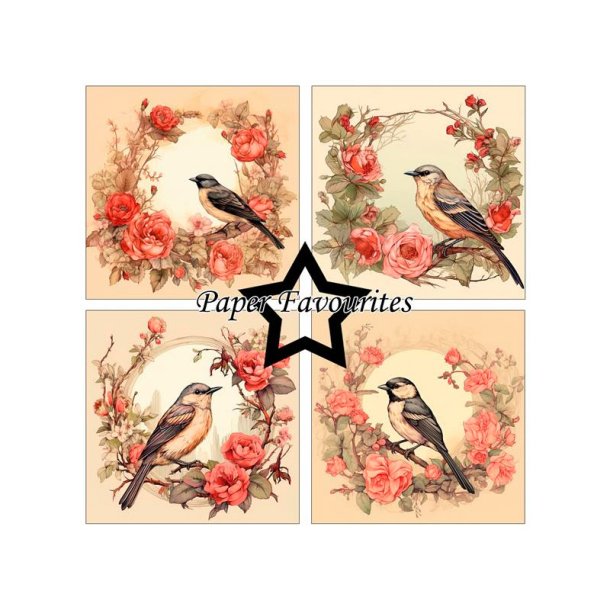 Paper Favourites - Blok A5 - Birds and Flowers / Fugle og blomster