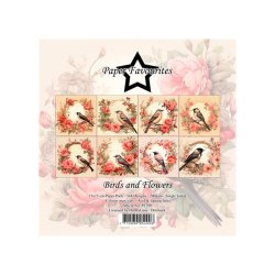 Paper Favourites - Blok 6" - Birds And Flowers / Fugle og blomster
