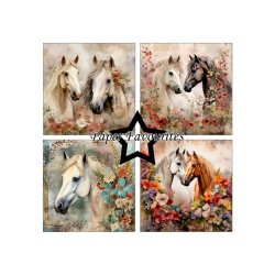Paper Favourites - Blok 6" - Horses and Flowers / Heste og blomster