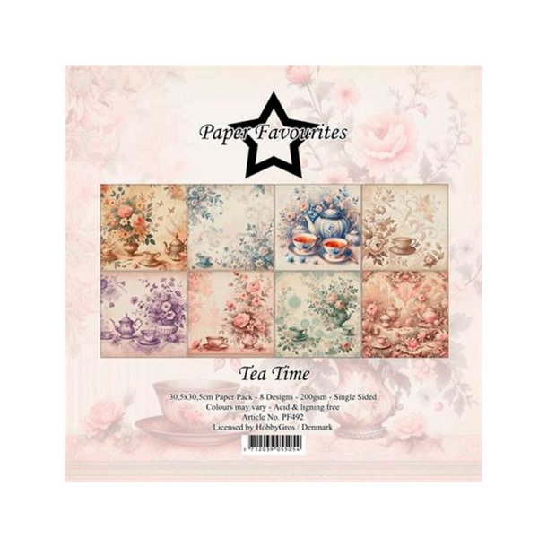 Paper Favourites - Blok 12" - Tea Time - 200gsm - 8 ark