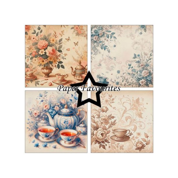 Paper Favourites - Blok 12" - Tea Time - 200gsm - 8 ark