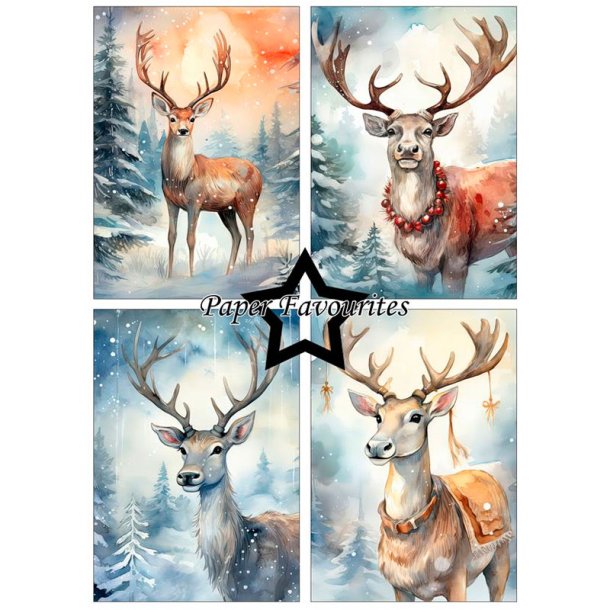 Paper Favourites - Blok A5 - Christmas Stag / Jule rdyr