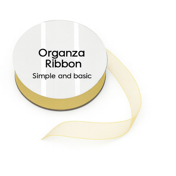 Simple and Basic - Organza-bnd - Cream