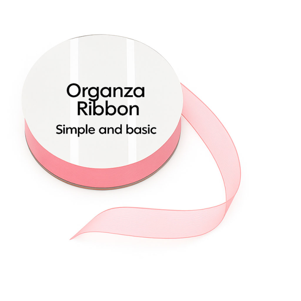 Simple and Basic - Organza-bnd - Salmon / Laksefarvet
