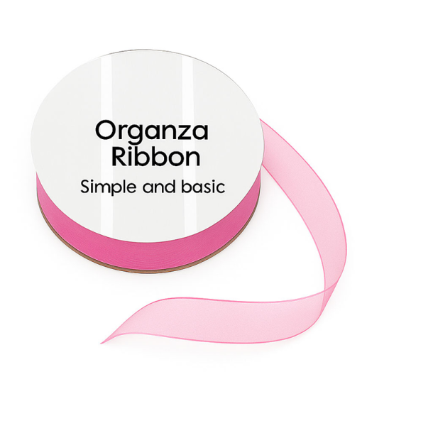 Simple and Basic - Organza-bnd - Pink