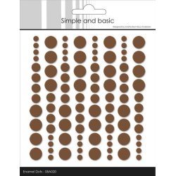 Simple and basic - Enamel dots - Chocolate Brown / Chokolade brun