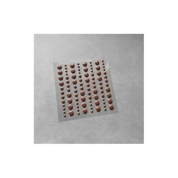 Simple and basic - Enamel dots - Chocolate Brown / Chokolade brun