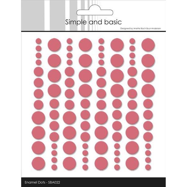 Simple and basic - Enamel dots - English Rose / Rosa