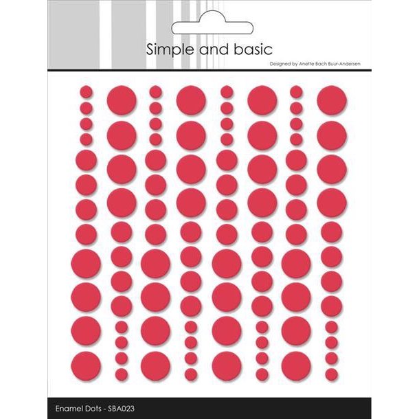 Simple and basic - Enamel dots - Calm Red / Rd