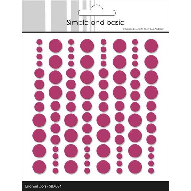 Simple and basic - Enamel dots - Wine / Vinrd